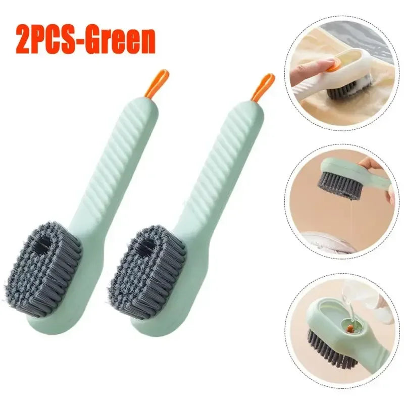 Brosse à chaussures multifonction à la mode, poils doux, liquide rempli, nettoyage de chaussures, accessoires de maison, outils de cuisine propres