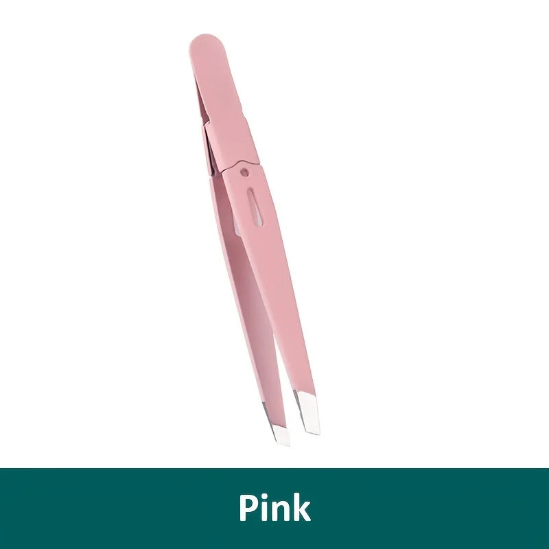 Pince à sourcils colorée, beauté des cheveux, extracteur de poils fins, en acier inoxydable, pinces à sourcils inclinées, outils de maquillage