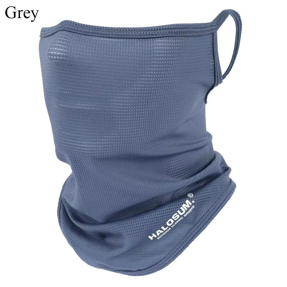 Cagoule intégrale en soie glacée d'été respirante, protection solaire et UV, écharpe de moto, cache-cou, protection solaire pour vélo