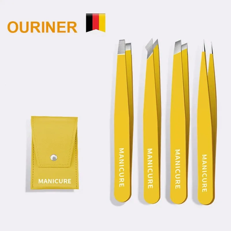 Pince à épiler à sourcils colorée, outil de beauté pour l'épilation des poils fins, pinces à sourcils biseautées en acier inoxydable, outils de maquillage pour l'épilation