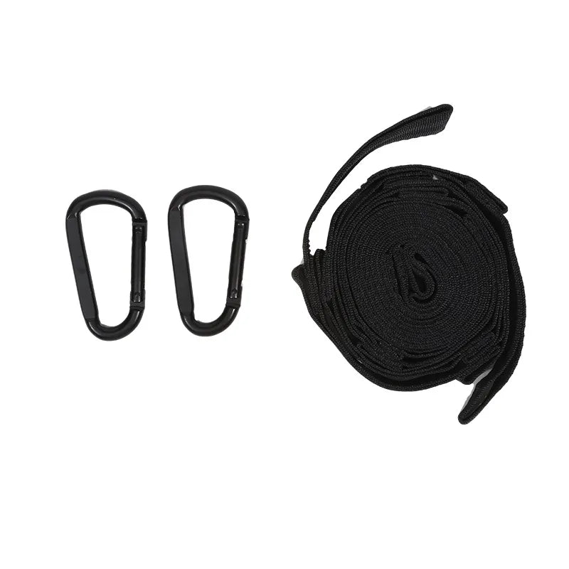 2 sangles de hamac haute capacité de charge 600 lbs de résistance à la rupture, corde de hamac en polyester à 5 anneaux