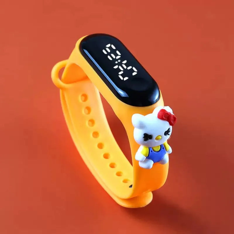 Disney Fashion Mickey Children Watches For Girls Electronic Bracelet Sports Touch LED  Doll Kids Watch Women Waterproof Clock