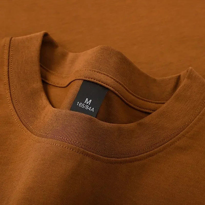 600 grammes 100% coton hommes surdimensionné poids lourd t-shirt été femmes à manches courtes haut décontracté hommes t-shirts