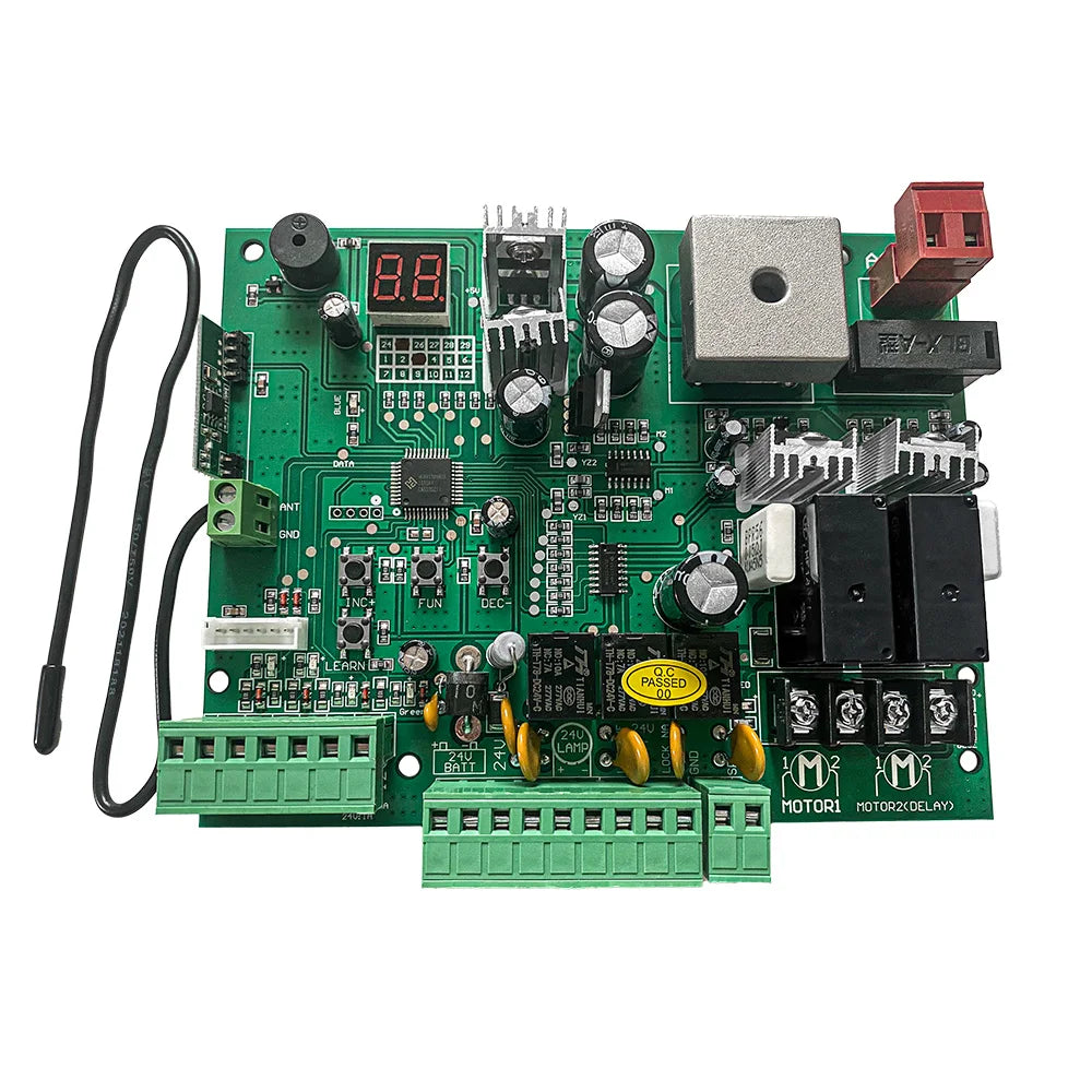 Carte de commande électronique 24 V CA pour portail battant électrique, ouvre-porte automatique, télécommande à code tournant 433,92 MHz