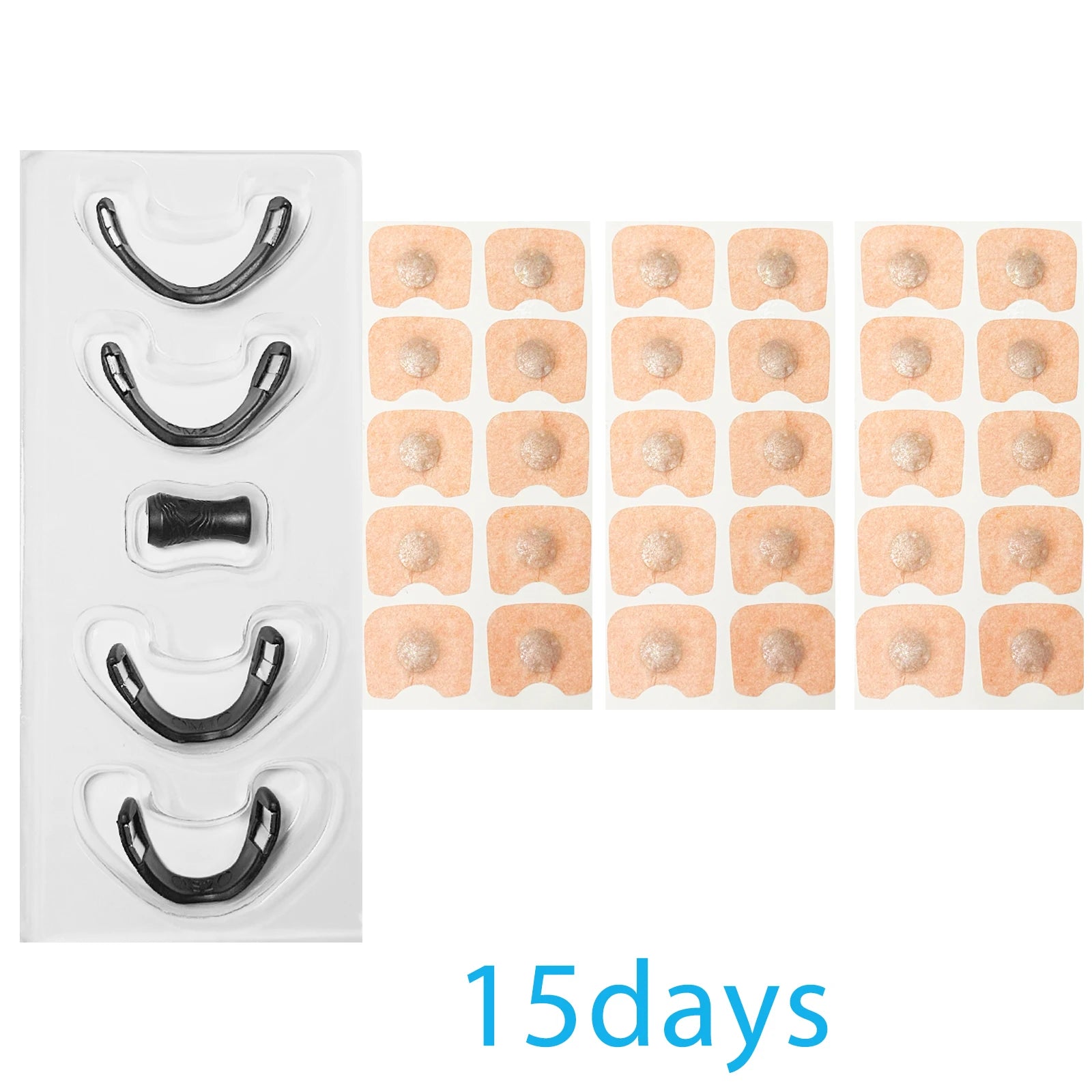 Kit de démarrage de dilatateurs respiratoires nasaux magnétiques, 15/30 jours, pour améliorer la qualité du sommeil, bande buccale Anti-ronflement