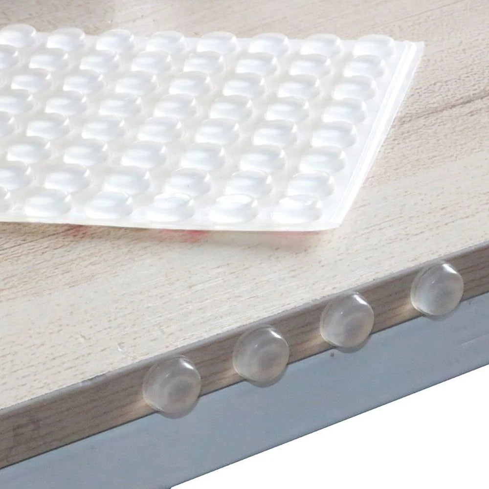 Butoir de porte auto-adhésif, 100 pièces, amortisseur en caoutchouc, pare-chocs d'armoire, tampons de meubles en Silicone, coussinets de protection