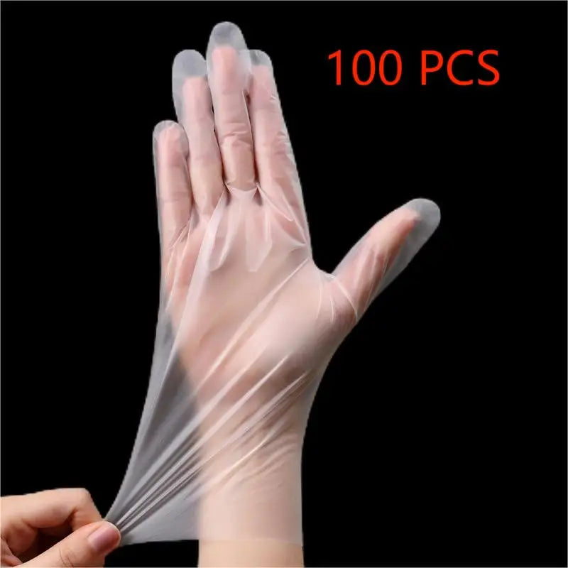 100 gants jetables en TPE, gants de vaisselle imperméables, gants de nettoyage ménager, gants résistants à l'huile