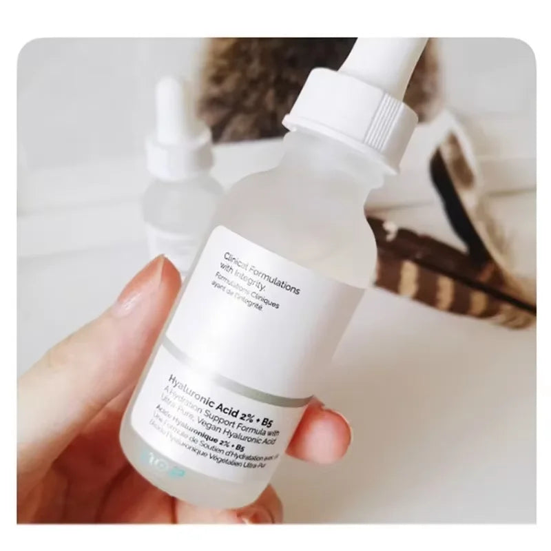 Sérum à 2 % d'acide hyaluronique + vitamine B5 : Hydratant, nourrissant et lissant pour le visage sec. Soin du visage. Réduit les pores. Sérum hydratant