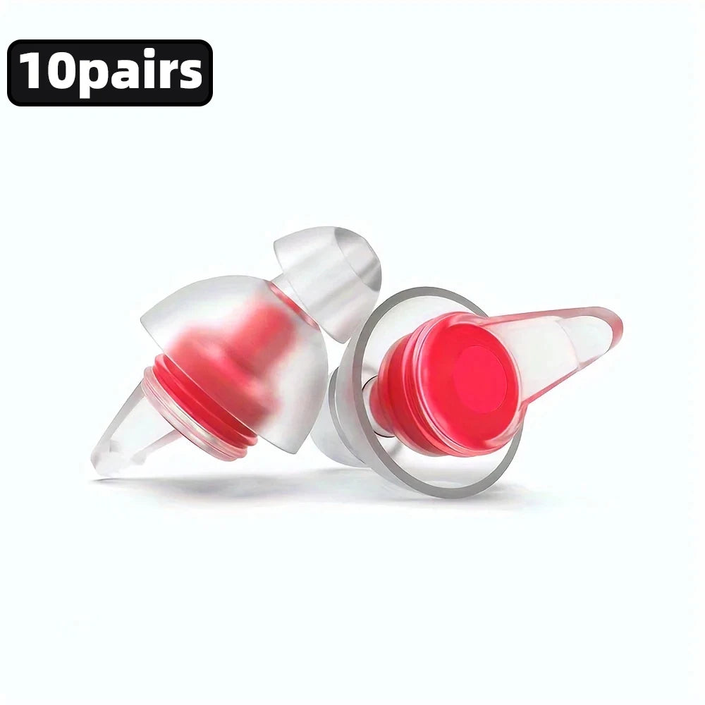 HUAK 2 ensembles de bouchons d'oreilles pour moto – Silicone haute fidélité réutilisables, étanche IPX8 pour la natation et les voyages