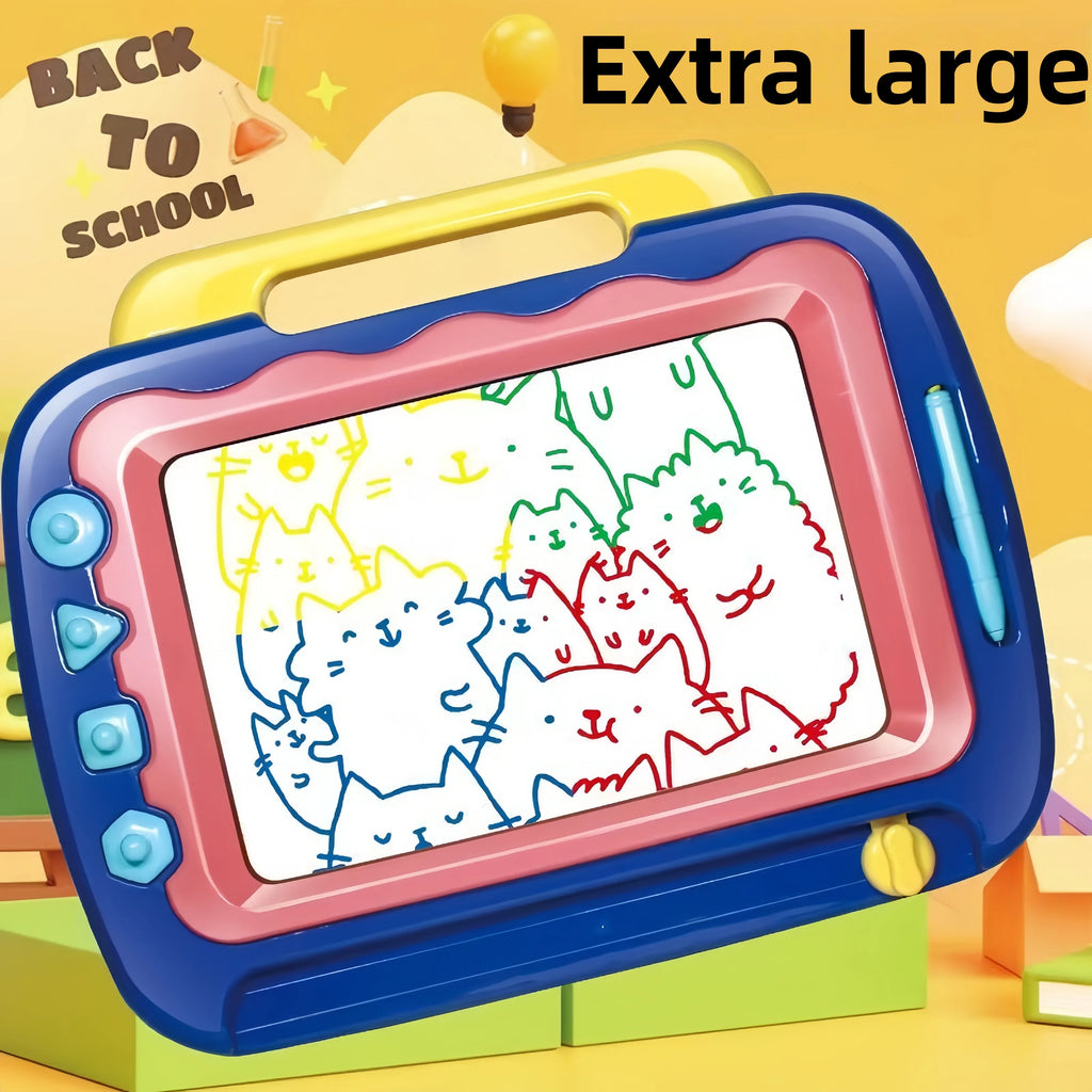 Tableau magnétique pour bébé aux couleurs vives, très grand jouet pour enfants, tableau à dessin et à écrire effaçable à sec, avec ventouse magnétique pour l'éveil des tout-petits