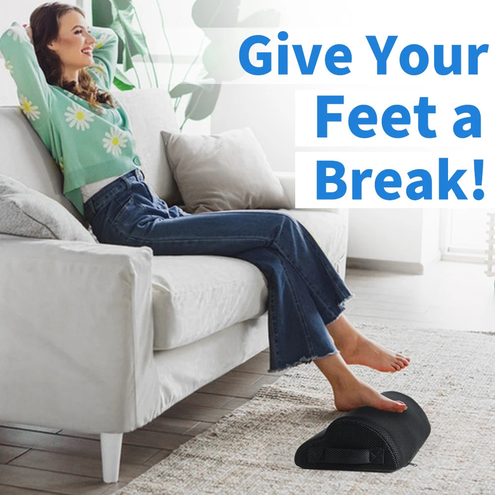 Tabouret de bureau en mousse à mémoire de forme et repose-pieds sous bureau, coussin surélevé pour les jambes, idéal pour les jeux et le bureau à domicile