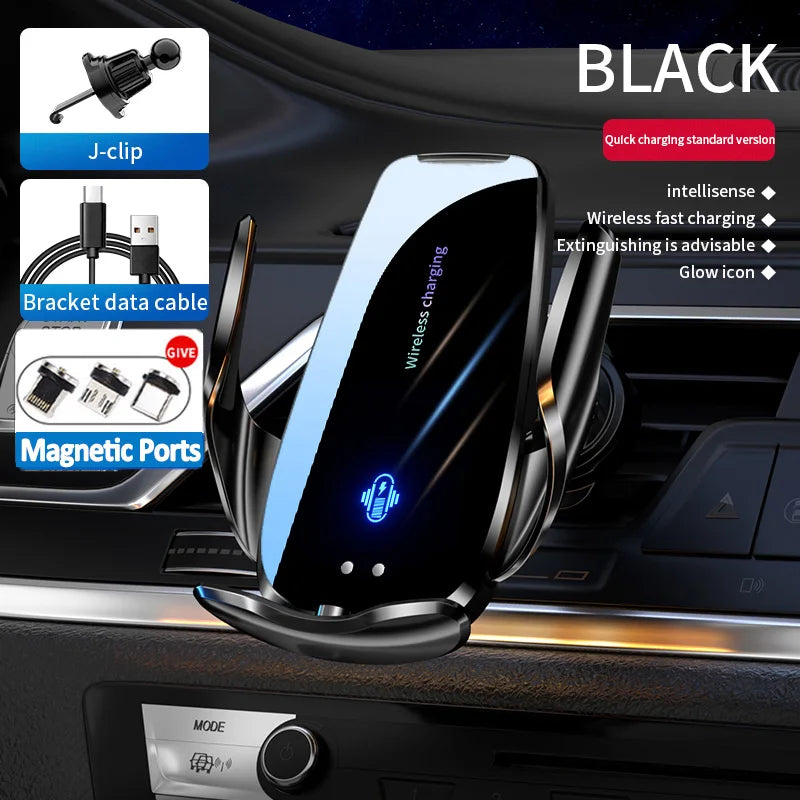 Support de téléphone magnétique à ventilation automatique pour voiture, chargeur sans fil, Station de charge rapide à Induction pour iPhone 16 15 14 13 Samsung Xiaomi