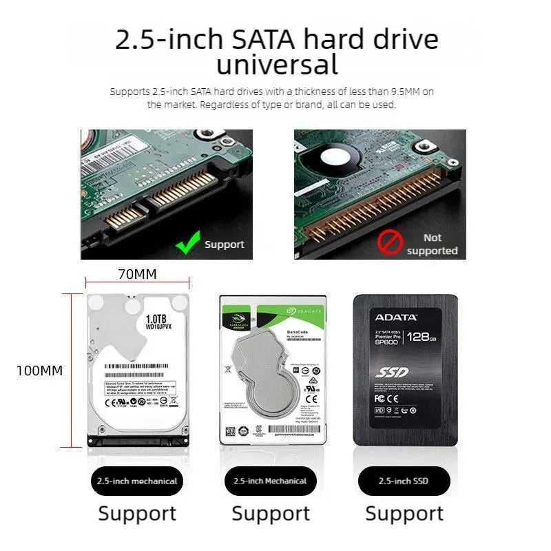 Câble adaptateur SATA vers USB 3.0, compatible avec les disques durs externes HDD/SD 2,5 pouces (22 broches).