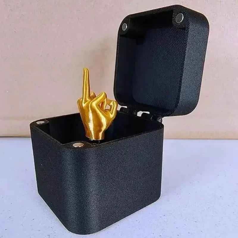 Middle Finger Gift Box Funny Pop Up Prank for Him Her Coworker White Elephant New Year Stocking Stuffer Novelty
