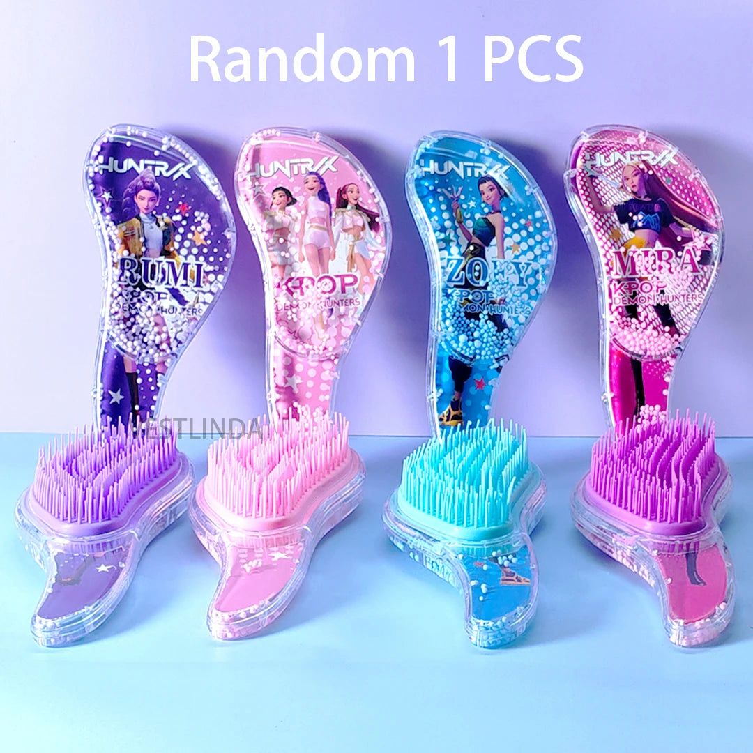 Nouveau peigne à coussin d'air Kpop Demon Hunters, article mignon pour la maison, peigne de massage kawaii, cadeau mignon pour femme, cadeau de Noël mignon et tendance