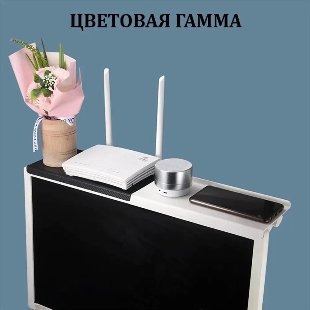 Support de stockage pour écran d'ordinateur et de télévision, 1 pièce, routeur sans fil, décodeur, support de stockage non perforé, outil divin, offre spéciale