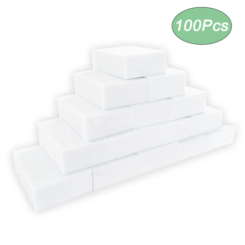 Lot de 10/20/50/100 éponges en mélamine, éponges magiques, gommes nettoyantes pour la cuisine et la salle de bain, outils de nettoyage 10 x 6 x 2 cm