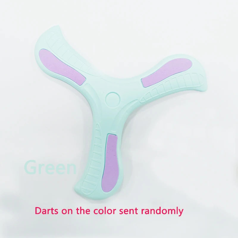 Boomerang souple en forme de croix à trois feuilles pour enfants, disque volant d'extérieur, jouet de sport interactif pour adultes et enfants, idéal pour se détendre et créer des puzzles. Cadeau parfait pour se déconnecter