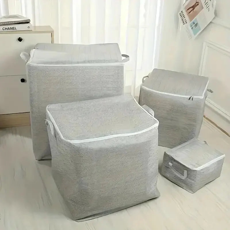 Sac de rangement domestique de grande capacité, 1 pièce, matériau Non tissé, organisateur de garde-robe, peut être utilisé pour les vêtements édredons, les jouets