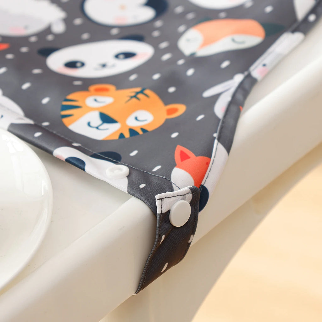 Elinfant 1PC Waterproof Long Sleeve Feeding Bibs With Pocket,Washable Coverall Baby Bibs Aprons,Highchair and Table Attachable