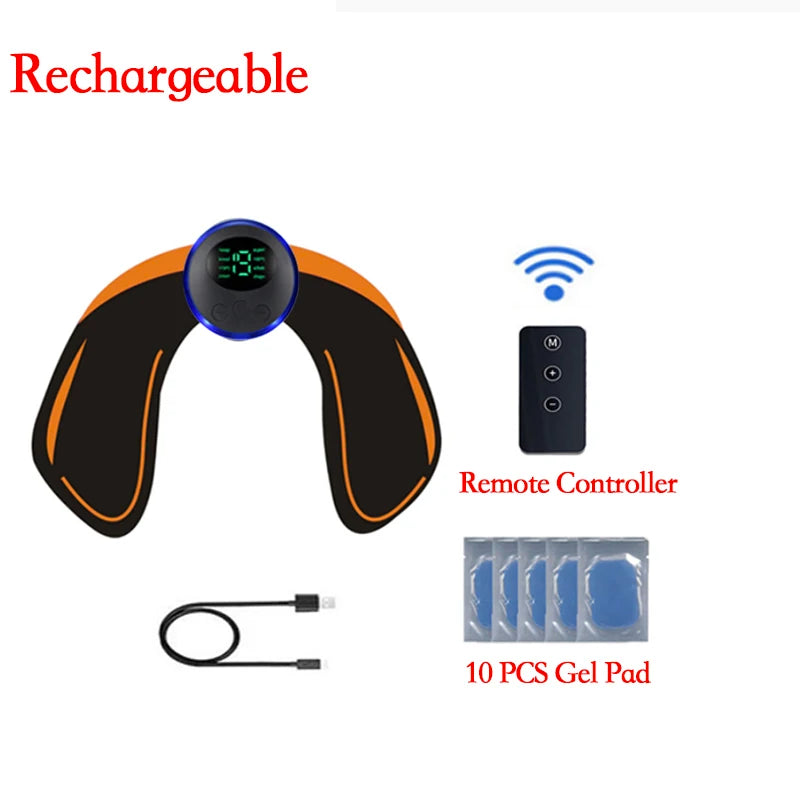 New USB Rechargeable EMS Muscle Stimulator ABS Arm 3 IN 1 Trainer Smart Wireless Fitness Abdominal Training Electric Body Slim