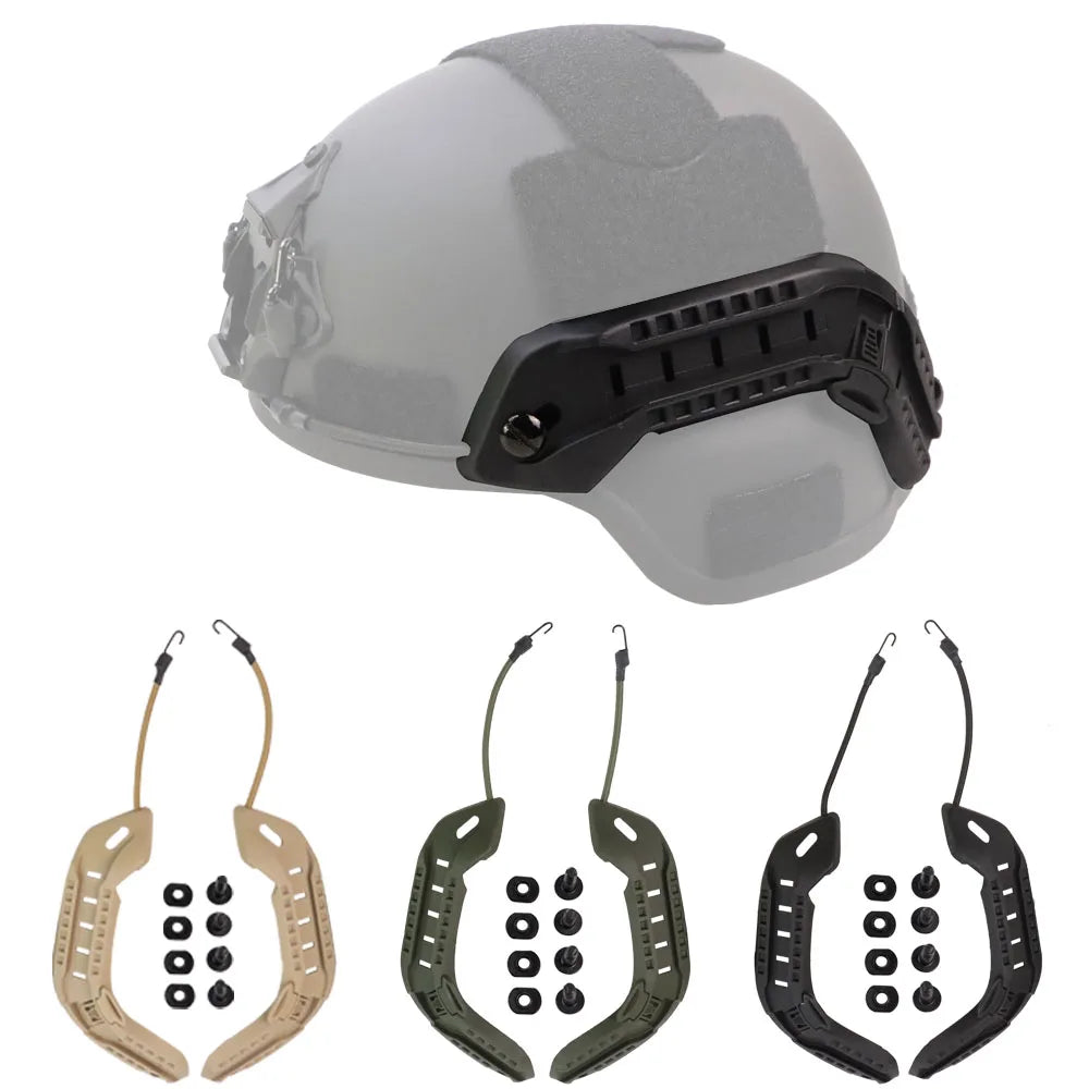 Adaptateur de montage sur rail pour casque BOOIU FAST, rail latéral pour casque d'entraînement tactique avec base de fixation pour cordon, accessoire disponible en 5 couleurs (S-31)