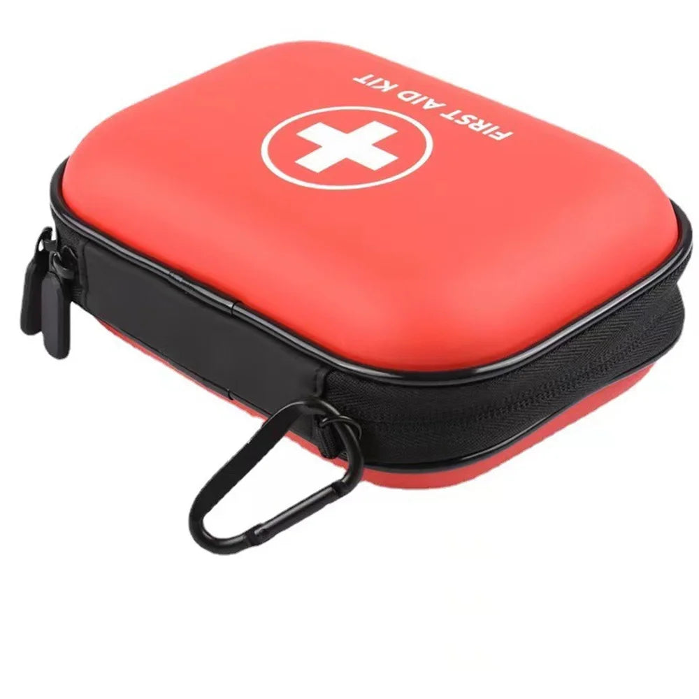 Kit de premiers secours d'urgence, 104 pièces, sac médical portable polyvalent pour la maison et la voiture, utilisation en extérieur avec étui étanche en PU