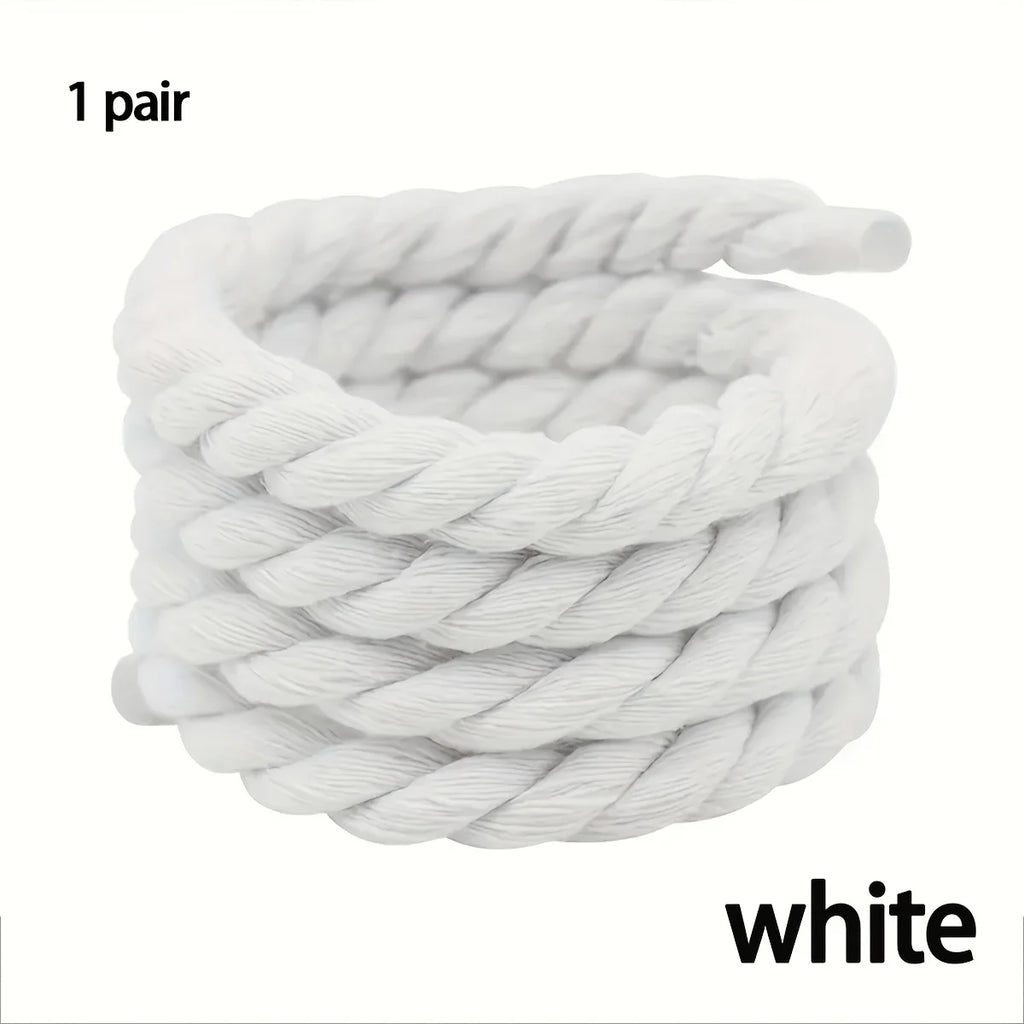 Lacets tressés faits main - Accessoires de chaussures en toile épaisse et résistante pour chaussures légères