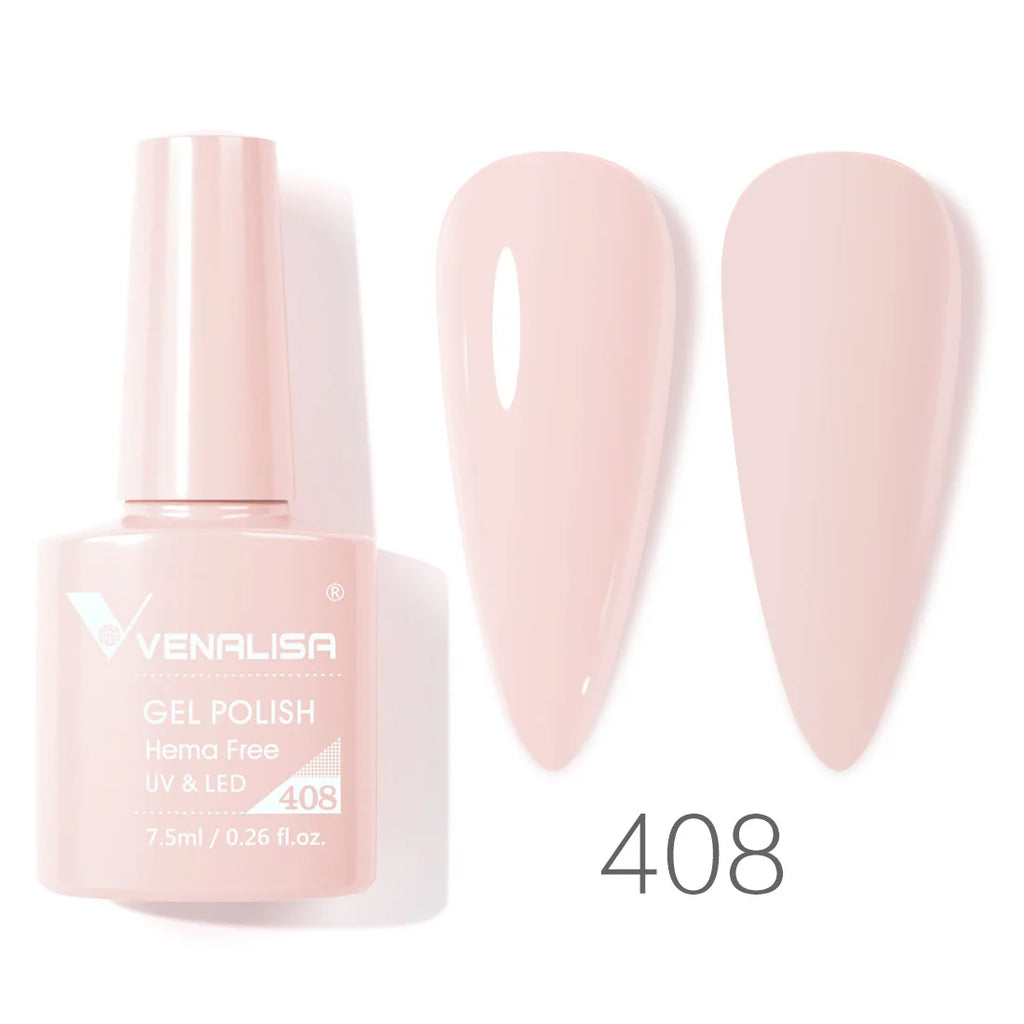 Vernis à ongles gel Venalisa 7,5 ml SANS HEMA, semi-permanent, UV/LED, couvrance totale, texture ultra-douce, manucure sublime