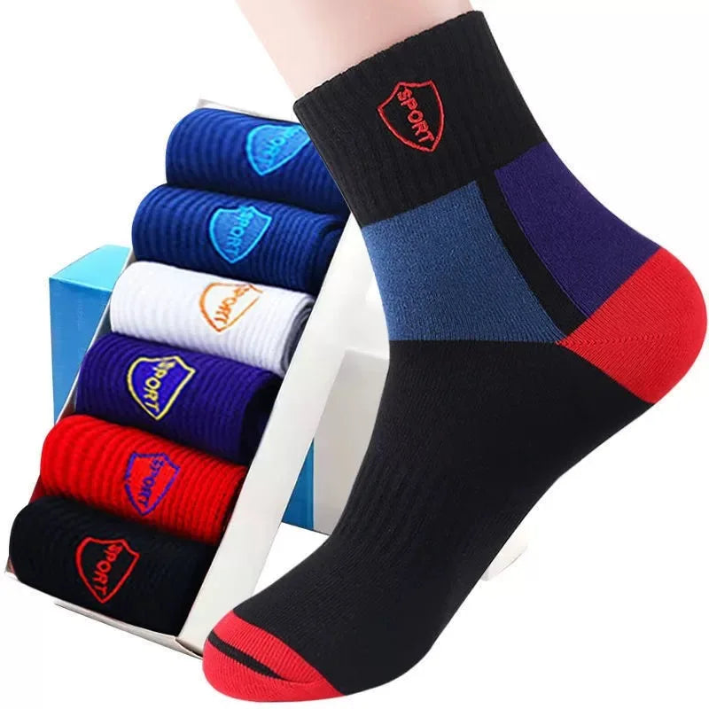 1 paire de chaussettes confortables et respirantes en coton pour hommes, chaussettes d'été pour hommes