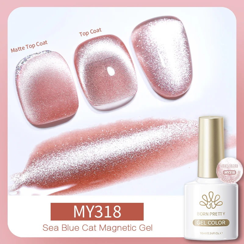 Vernis à ongles magnétique gel BORN PRETTY 10 ml Argent Clair de Couleur Chat - Accessoires pour les ongles - Vernis semi-permanent pour ongles d'automne et d'hiver