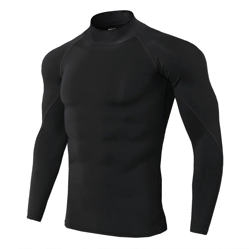 T-shirt de Sport de musculation pour hommes, séchage rapide, chemise de course à manches longues, haut de Compression, T-shirt de gymnastique, Fitness serré Rashgard