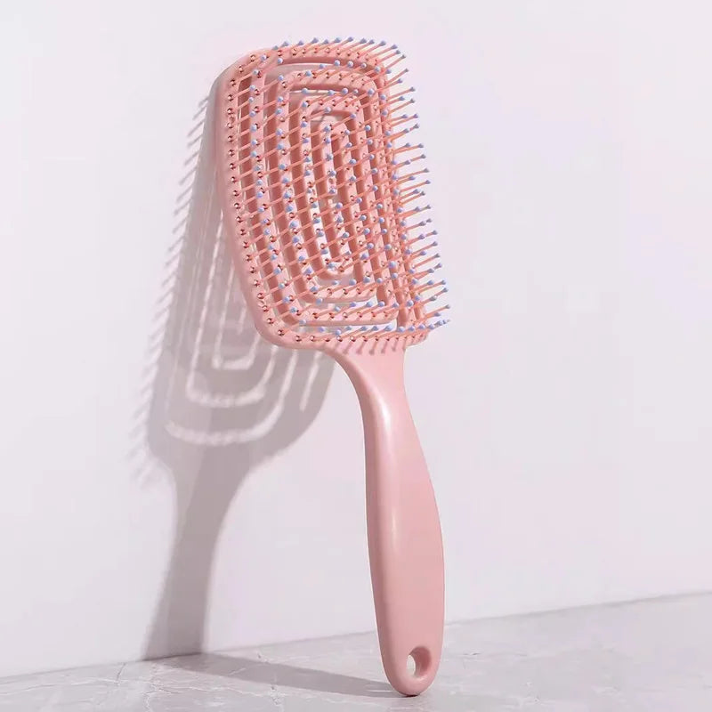 Peigne de Massage élastique ajouré, brosse à cheveux, peigne de Massage du cuir chevelu, démêlant, séchage rapide, outil démêlant, 1 pièce