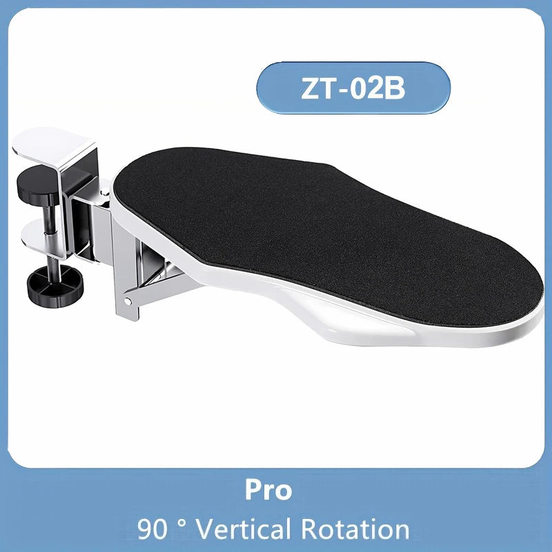 Support de bras pour ordinateur portable (1 pièce) adapté aux bureaux, réglable en rotation, avec plateau d'extension pour le poignet, pour une utilisation à domicile.
