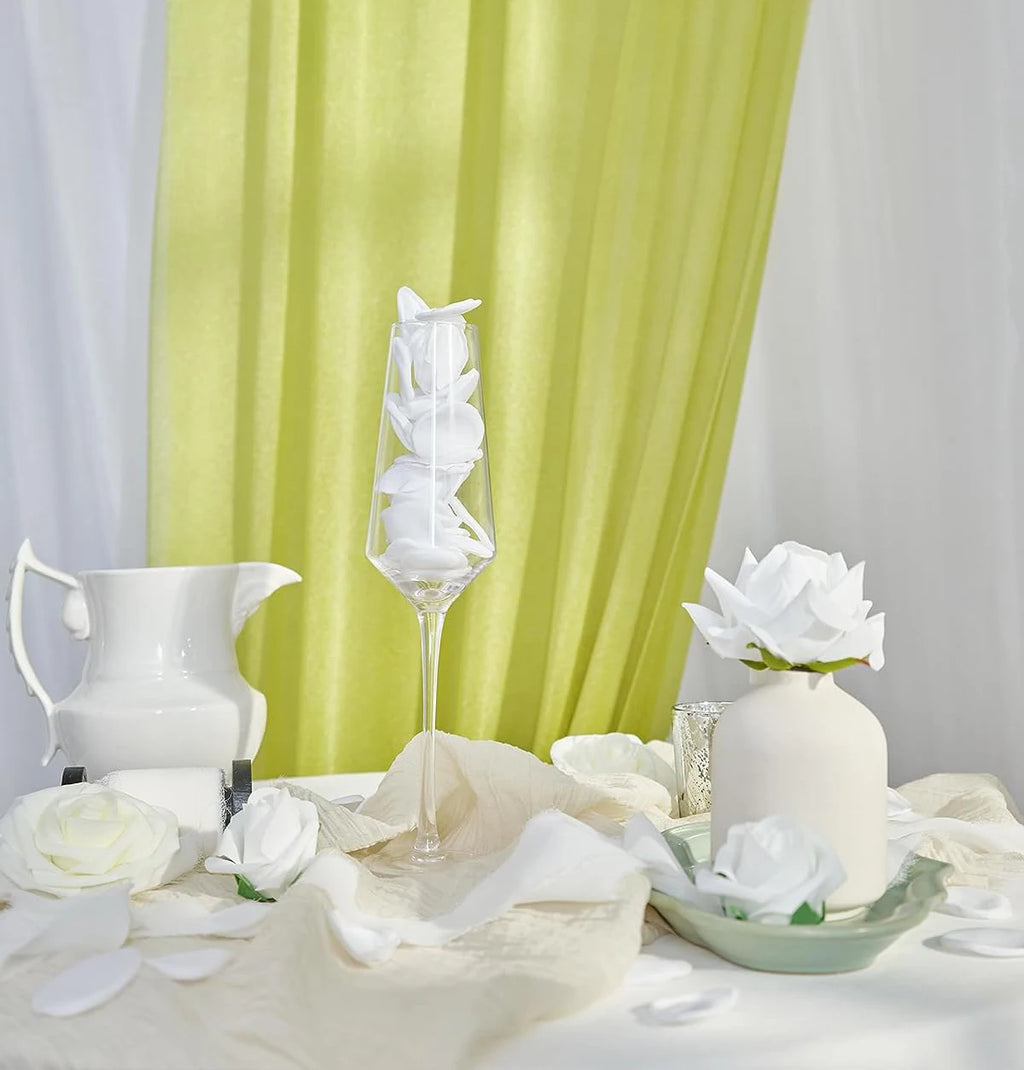 100 pétales de rose en satin de soie blanche, fleurs artificielles faites main, décoration pour la Saint-Valentin, un anniversaire ou un mariage. Accessoires