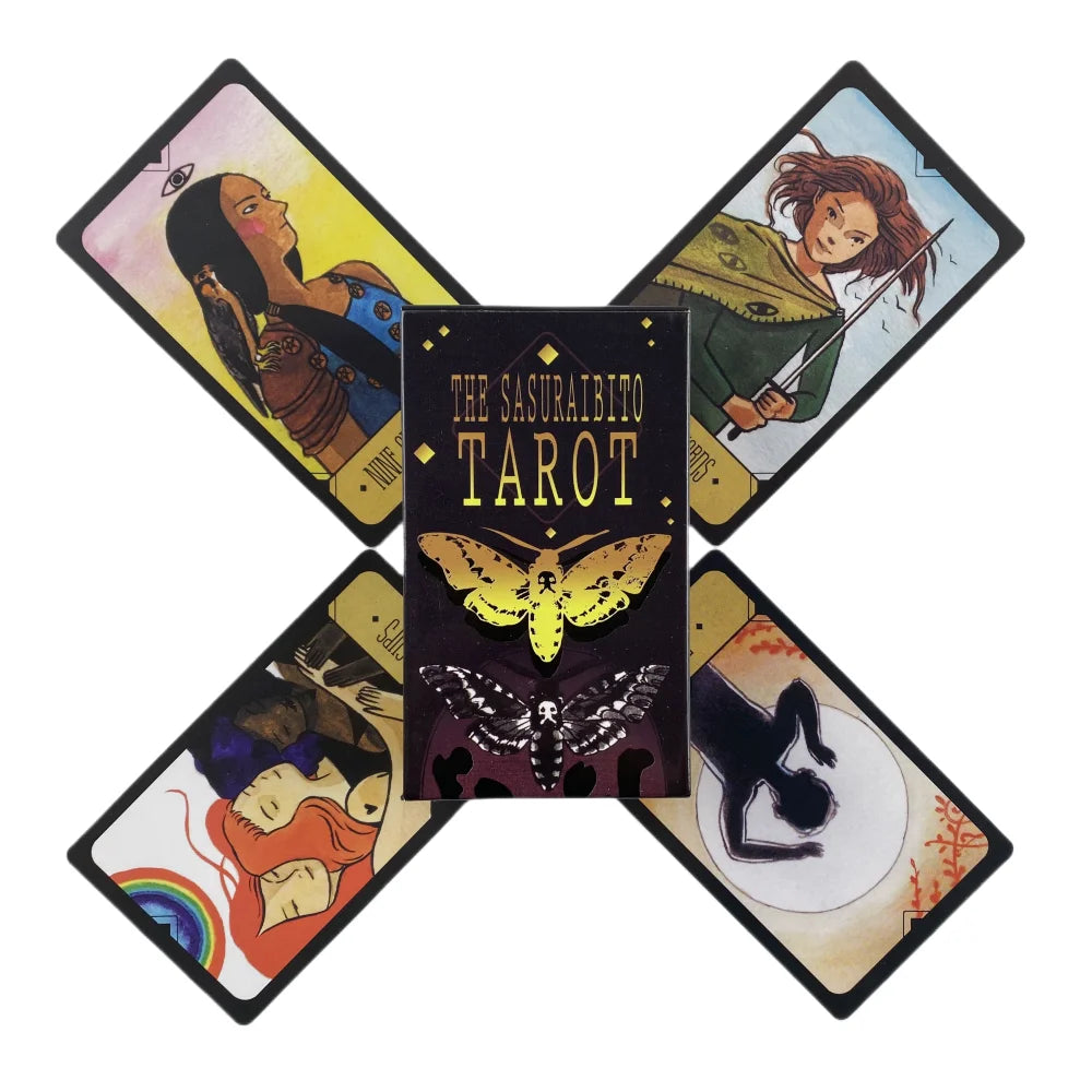 Le Tarot Sasuraibito, un jeu de 78 cartes oracle, édition divinatoire en anglais, jeux de société