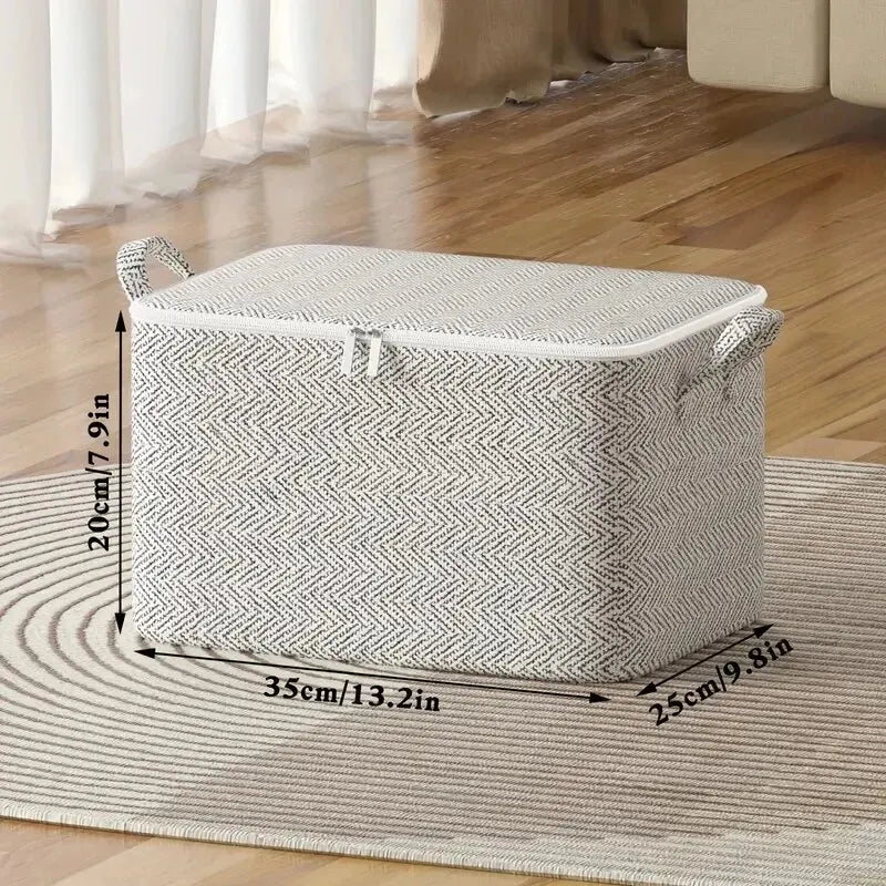 Sac de rangement domestique de grande capacité, 1 pièce, matériau Non tissé, organisateur de garde-robe, peut être utilisé pour les vêtements édredons, les jouets