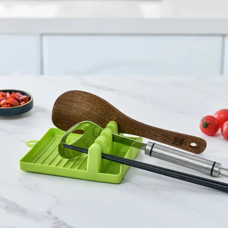 1Pcspatula Rack Pot Couvercle Rack Étagères Comptoir Pelle Cuillère Étagère Soupe Cuillère Pad Mettre Soupe Cuillère Porte-Baguettes