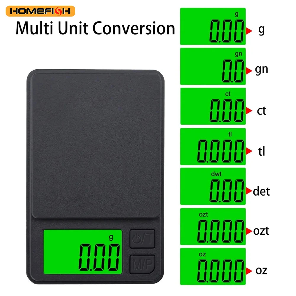 Balance de poche numérique, précision en grammes, Mini balance à bijoux 500g/0.01g