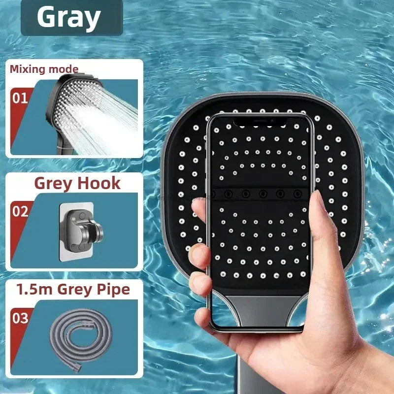 Pommeau de douche haute pression à 3 Modes, pommeau de douche à économie d'eau, pulvérisateur de Massage d'eau réglable, accessoires de salle de bain à domicile