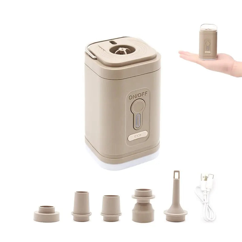 Pompe à air électrique portable sans fil, compresseur d'air, gonfleur/dégonfleur pour coussins gonflables, matelas pneumatiques, bateaux et bouées