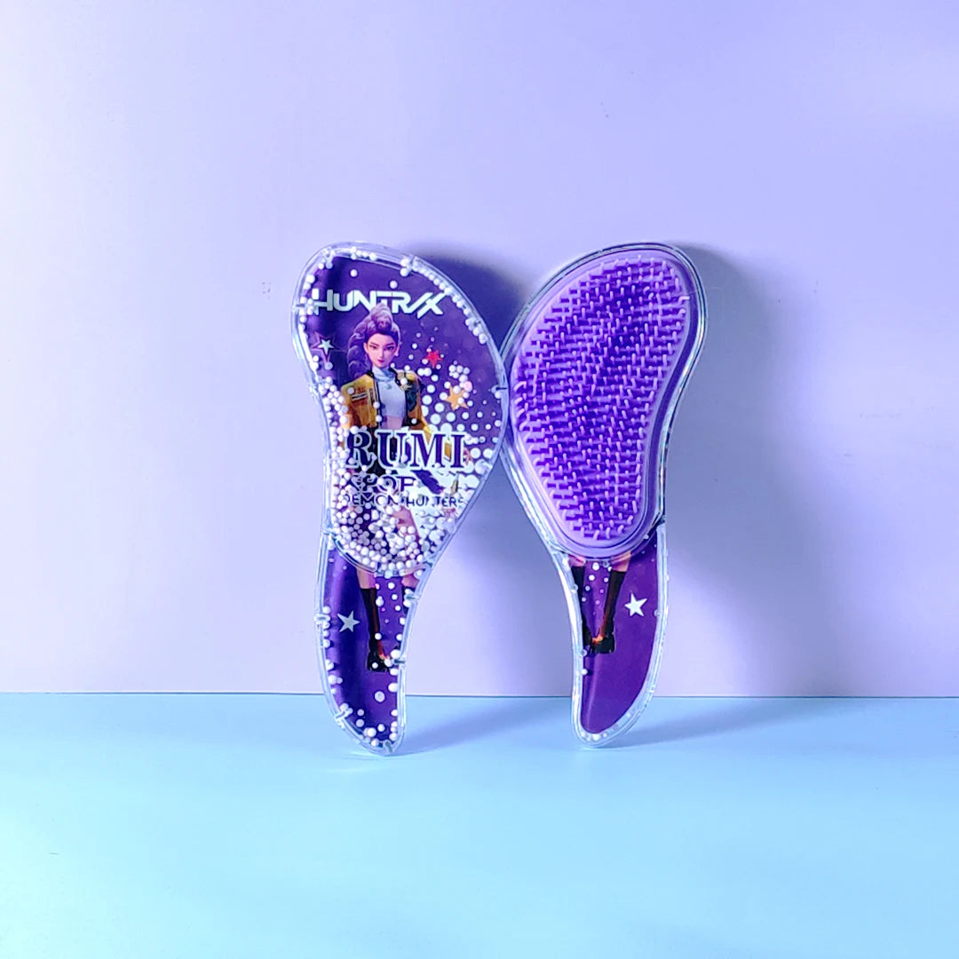 Nouveau peigne à coussin d'air Kpop Demon Hunters, article mignon pour la maison, peigne de massage kawaii, cadeau mignon pour femme, cadeau de Noël mignon et tendance