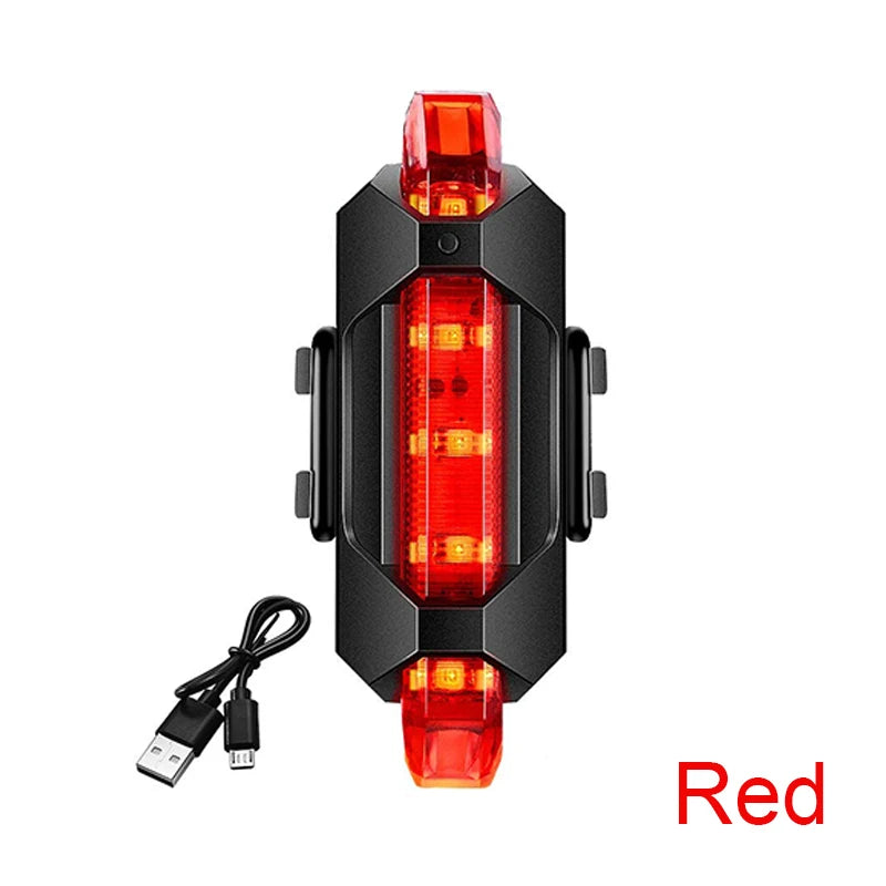 Bike Light Set Front Light with Taillight LED Rechargeable Bicycle Lights 3 Modes Headlight Easy to Install Night Cycling Lamp