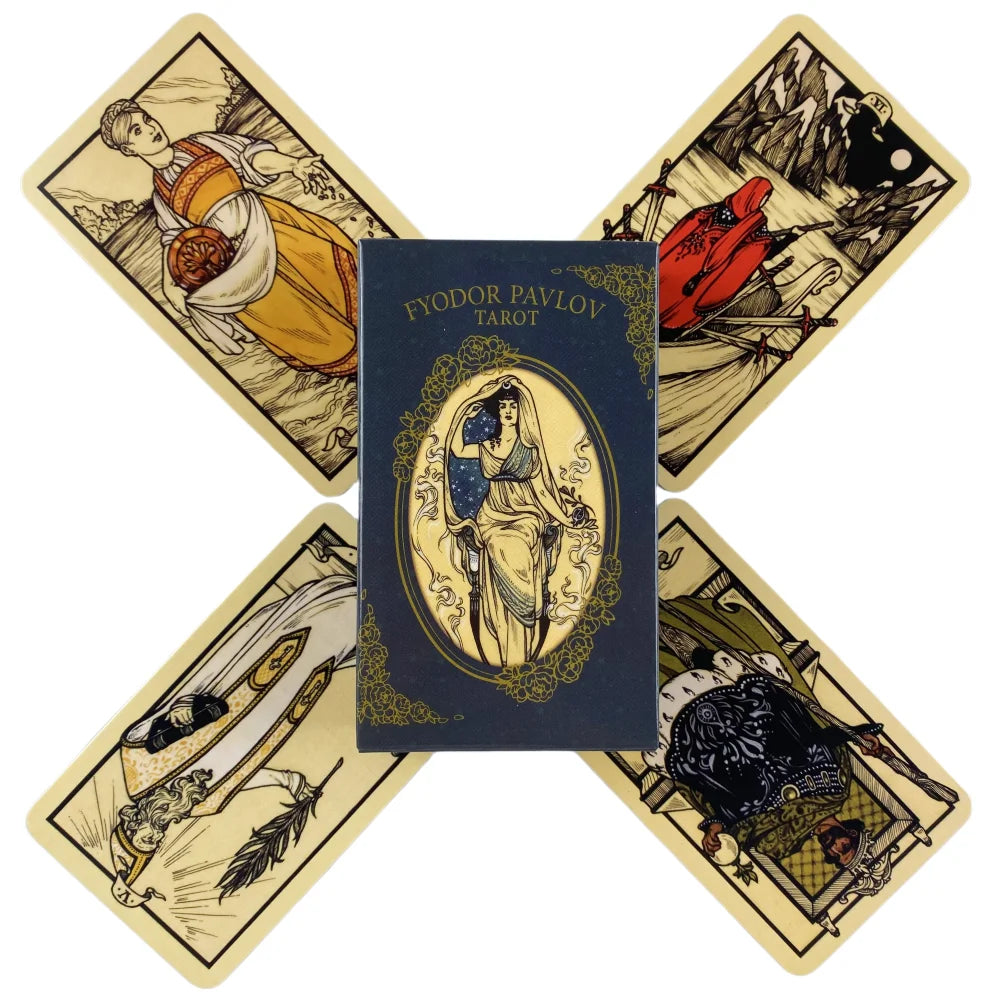 Cartes de Tarot de Fyodor Pavlov, un jeu de 78 cartes, oracle, visions anglaises, édition divinatoire, jeux de société