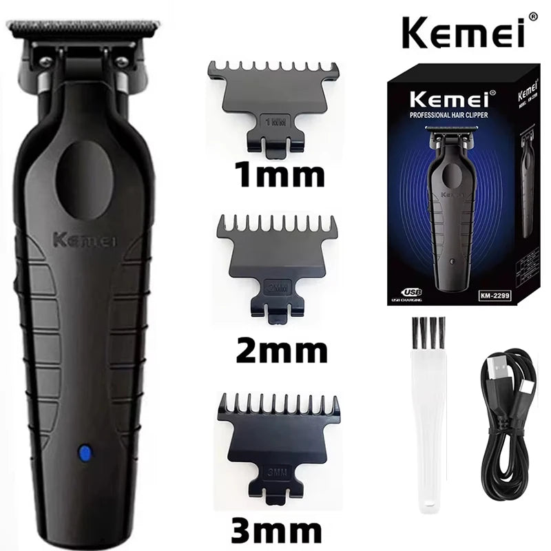 Kemei KM-2299 USB Fast Charging Clippers Barber Machine 1200MA Rechargeable Cordless Hair Trimmer Kemei Electric Hair Clipper