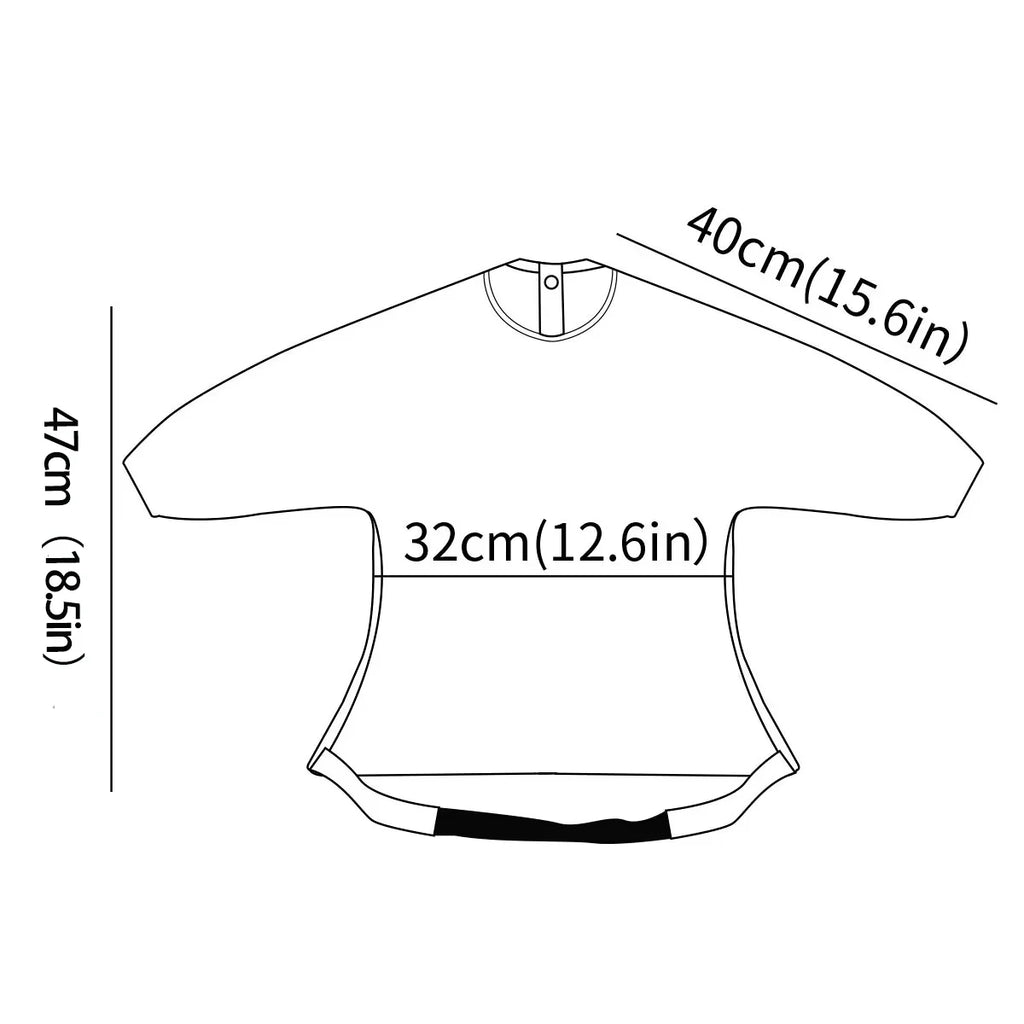 Elinfant 1PC Waterproof Long Sleeve Feeding Bibs With Pocket,Washable Coverall Baby Bibs Aprons,Highchair and Table Attachable