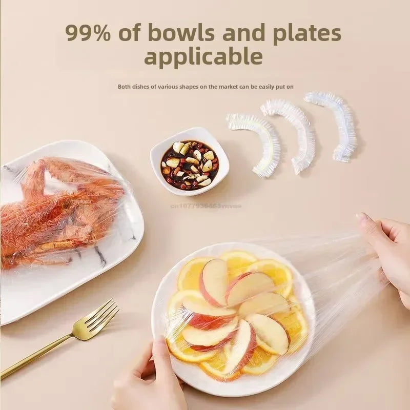 Couvercle alimentaire jetable coloré, couvercle anti-poussière de qualité alimentaire, film plastique élastique, bonnet de douche, couvercle pour aliments aux fruits, sac de conservation frais