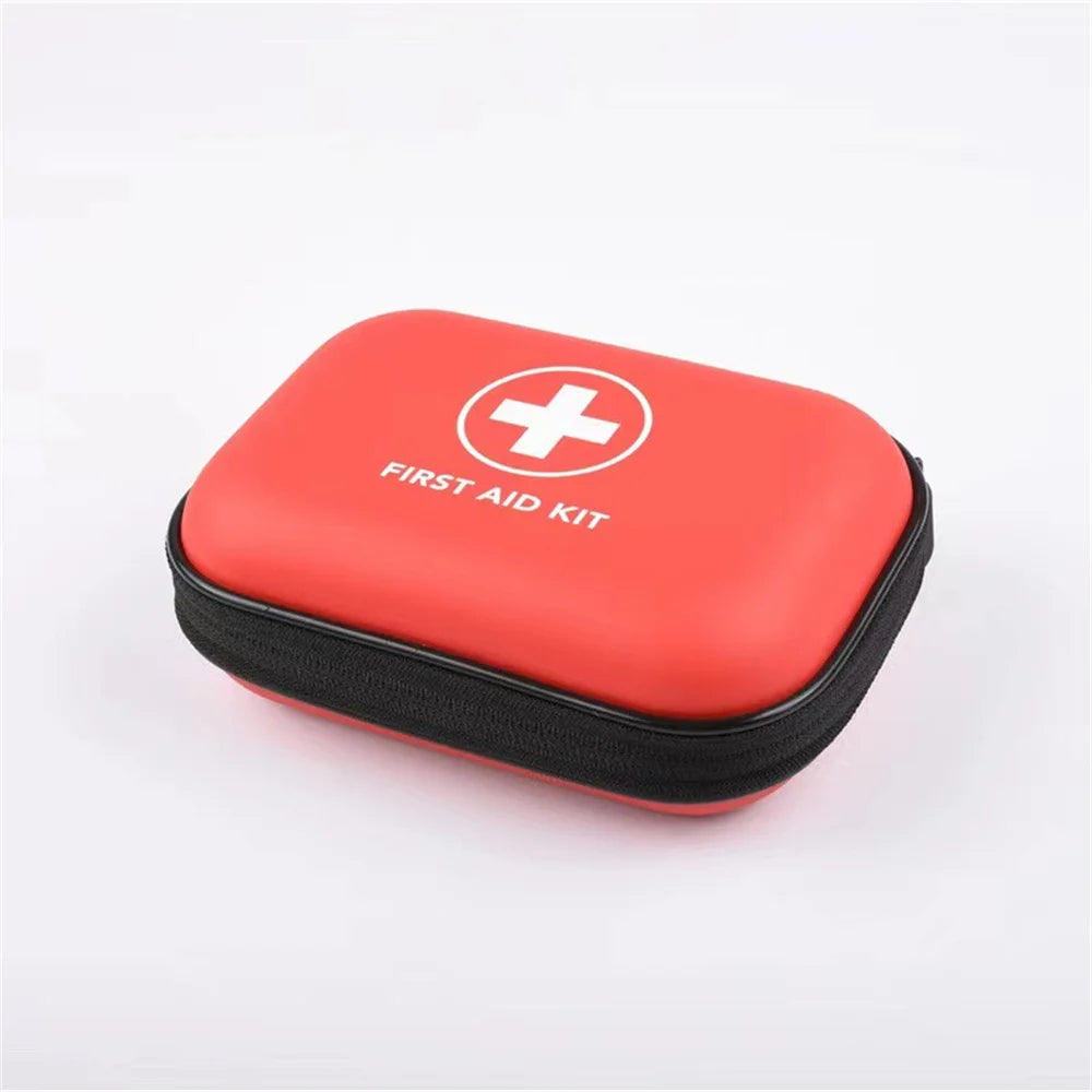 Kit de premiers secours d'urgence, 104 pièces, sac médical portable polyvalent pour la maison et la voiture, utilisation en extérieur avec étui étanche en PU