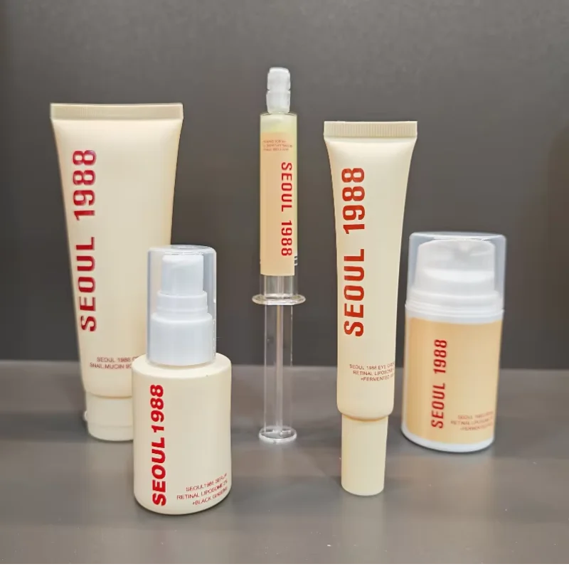 Ensemble de soins coréens pour la peau, séoul 1988, soin du Contour des yeux à la mucine d'escargot, estompe les cernes au rétinol, sérum hydratant liftant raffermissant, crème pour les yeux