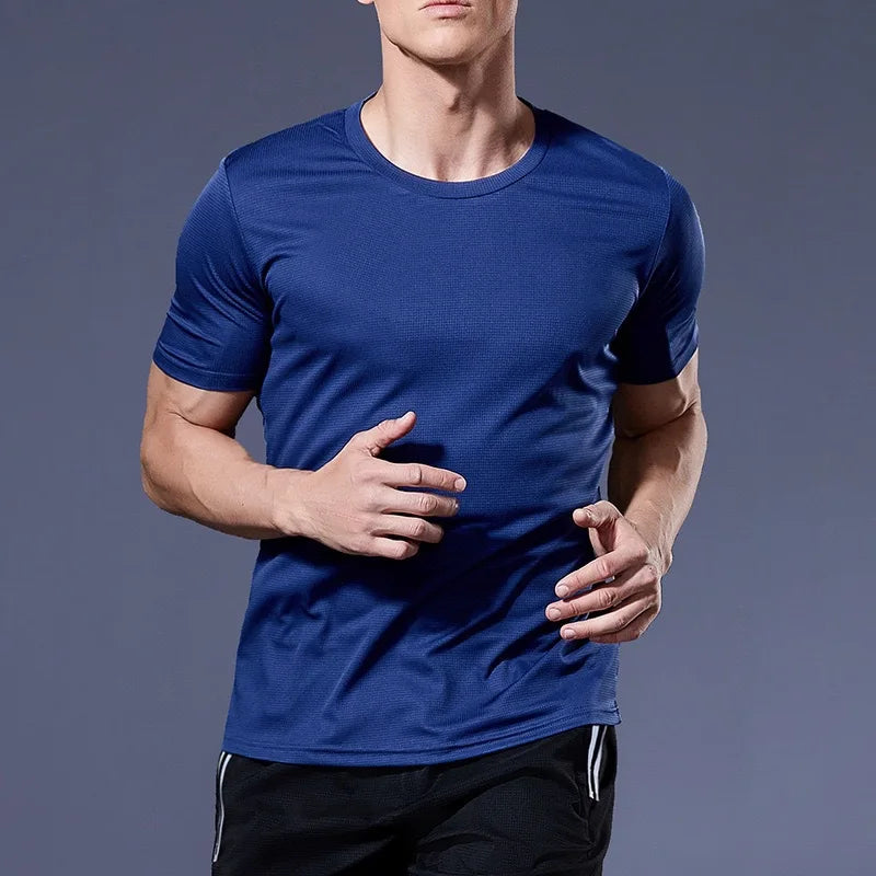 T-shirt de sport d'été pour homme, séchage rapide, idéal pour la course, la musculation et le fitness. Manches courtes, coupe oversize, style brésilien